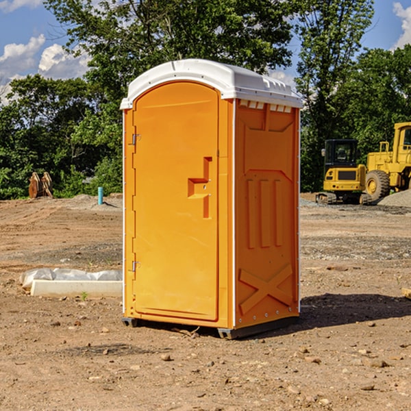 how often are the porta potties cleaned and serviced during a rental period in March ARB California